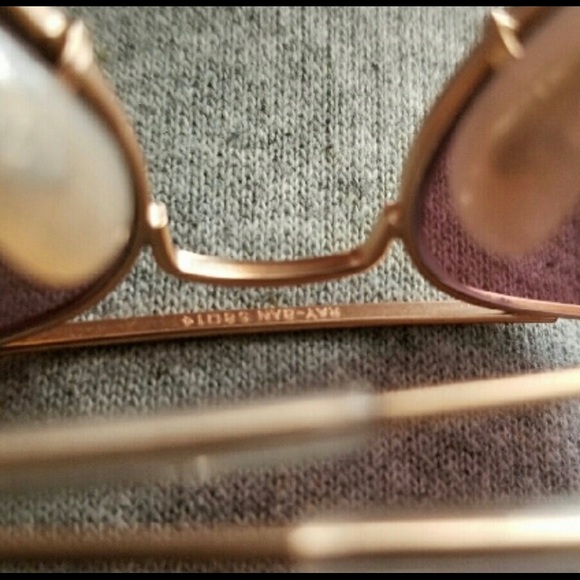 Ray Ban Aviator Sunglasses Rose Pink Lenses NEW! - Picture 4 of 8